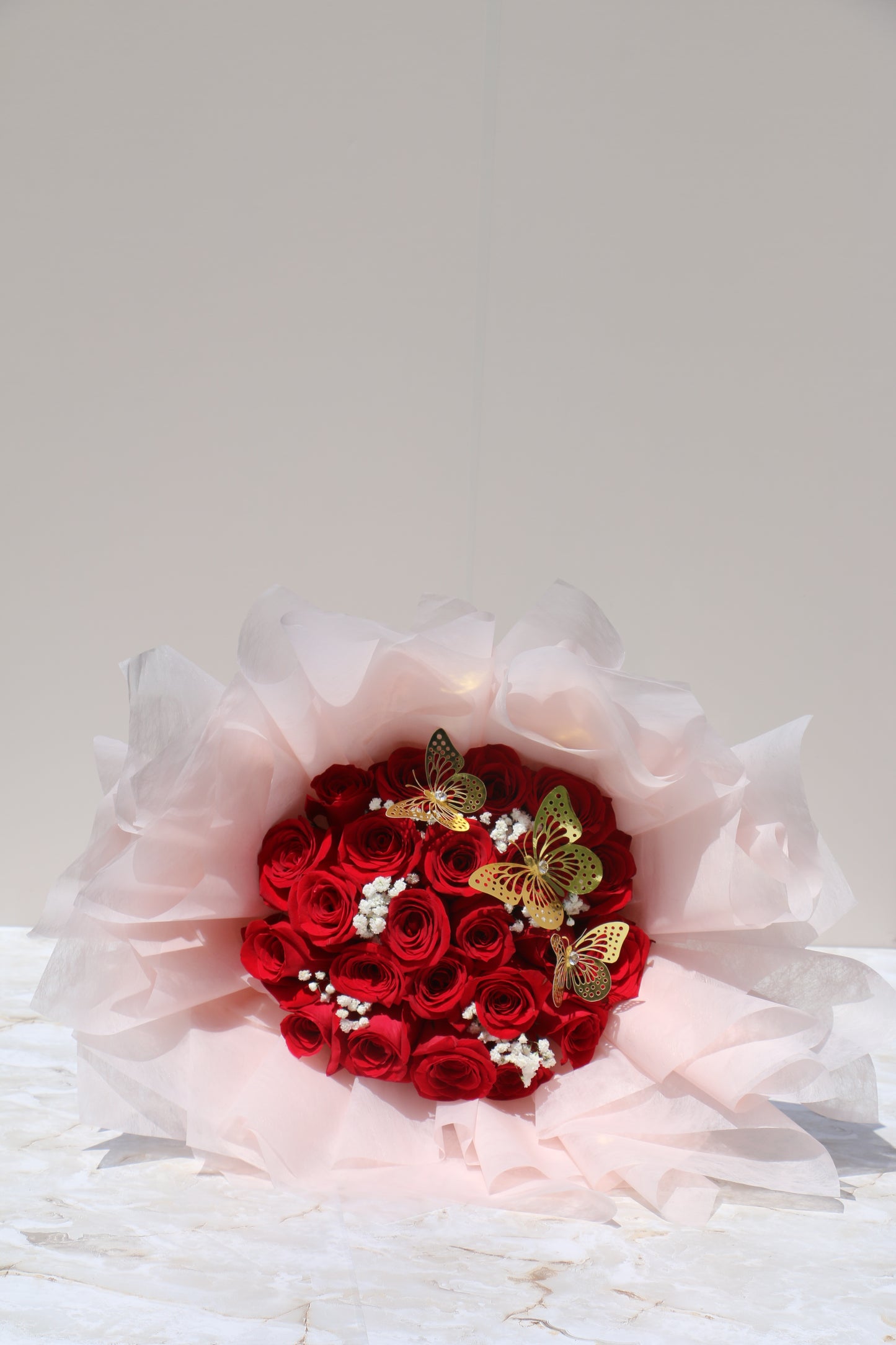 Deluxe Red Roses with Butterflies